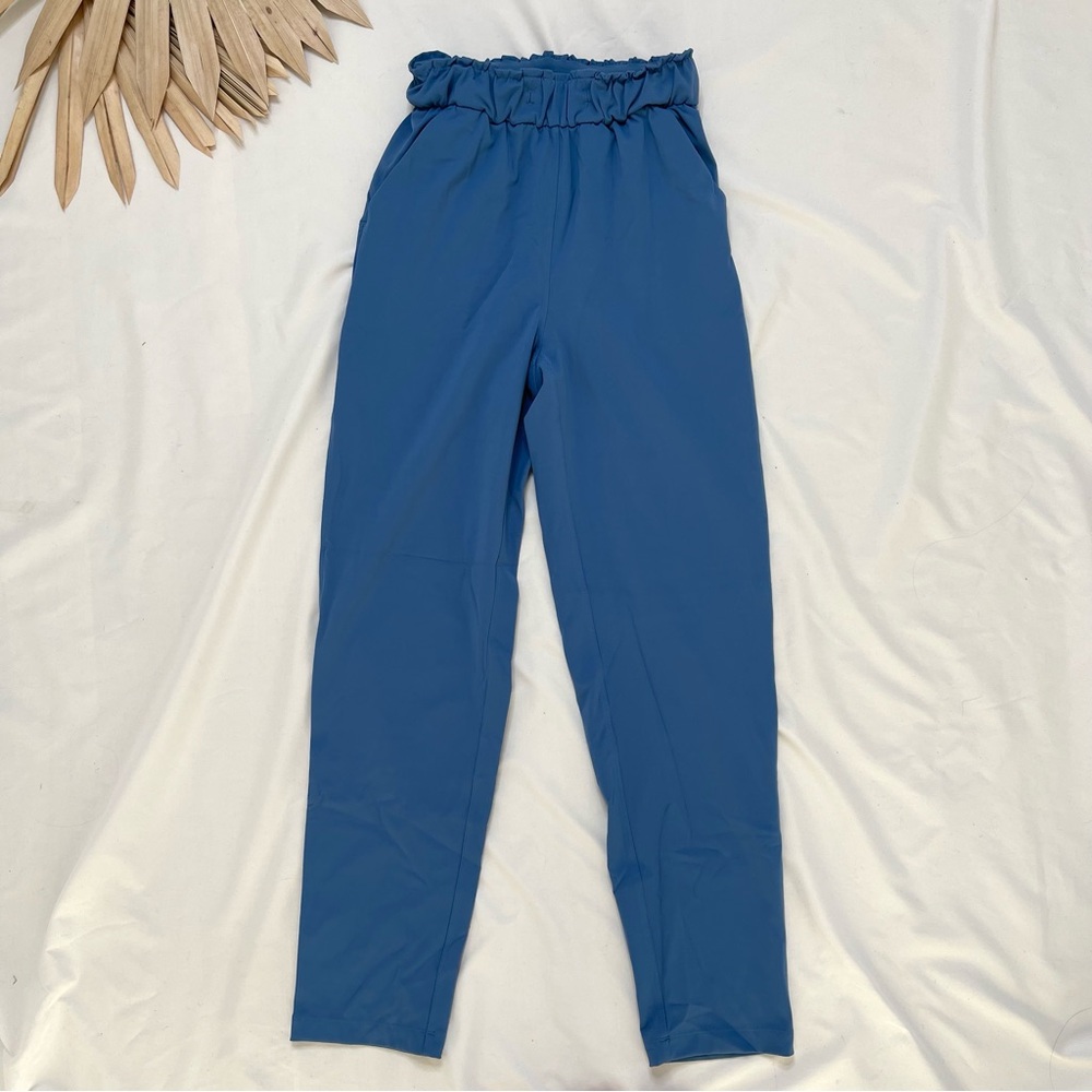 Lululemon Athletica Stretch High-Rise Pants 7/8 Length Soft Denim Blue Joggers